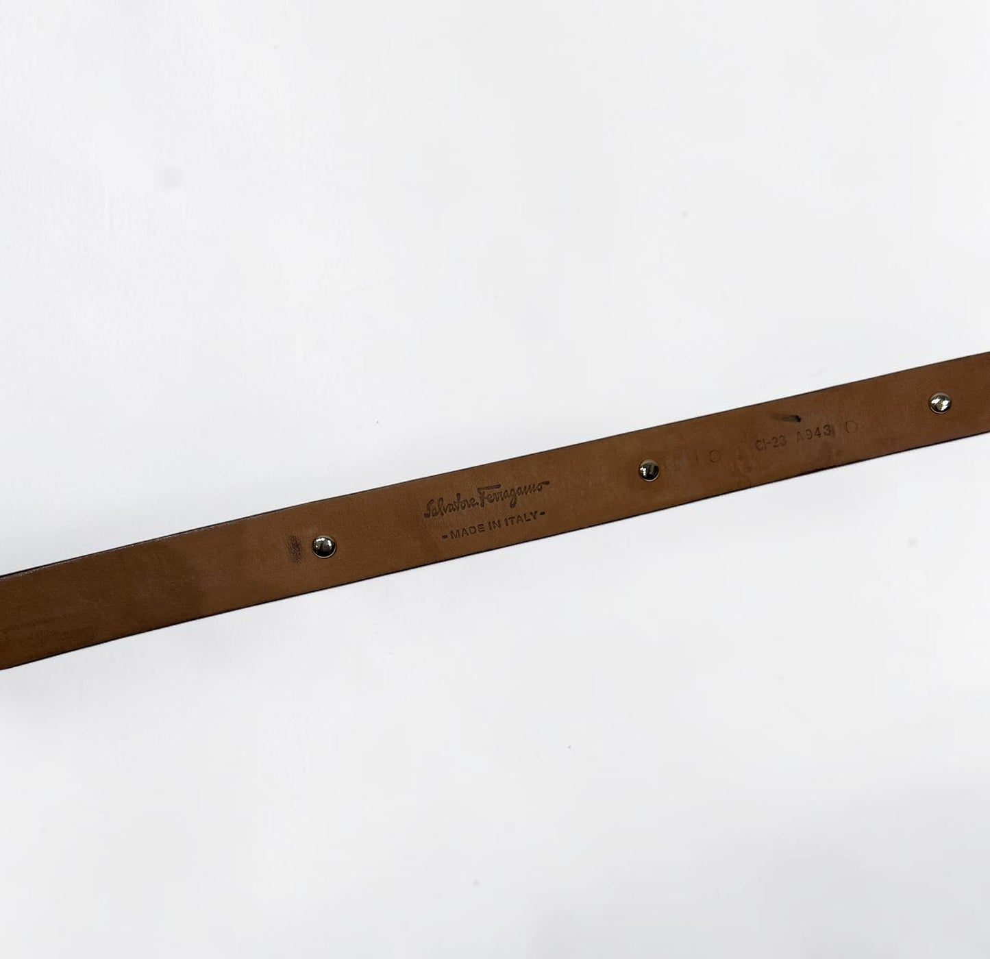 Salvatore Ferragamo Studded Leather Belt