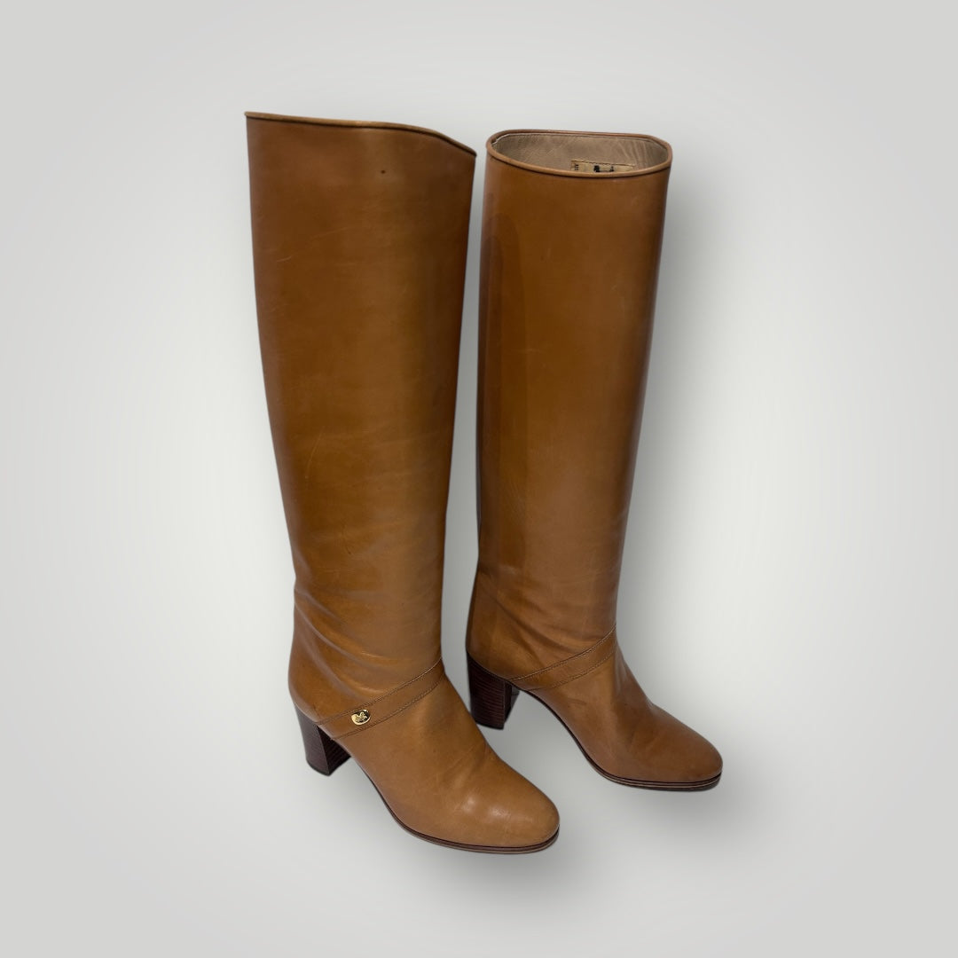 Vintage CELINE Leather Knee High Boots – Late 1970s / Early 1980s