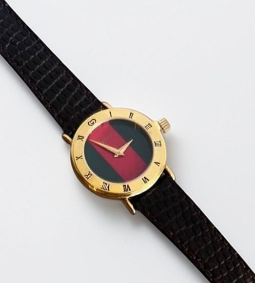 Rare Vintage Gucci Web Dial Watch|1980