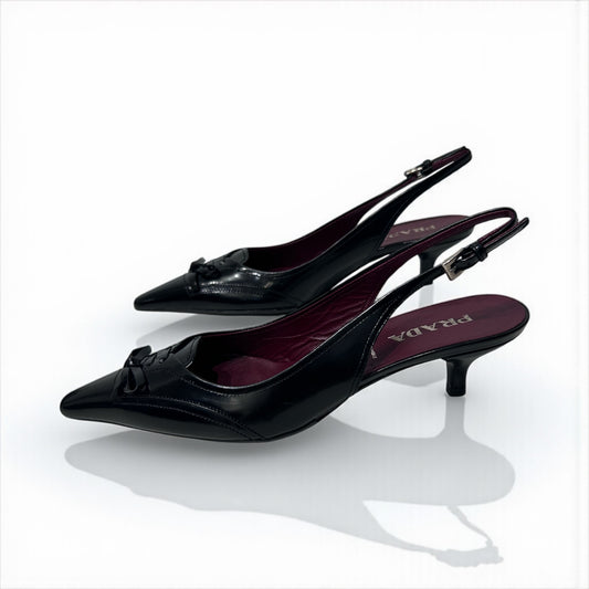 Vintage Prada Kitten Heels Slingback shoes