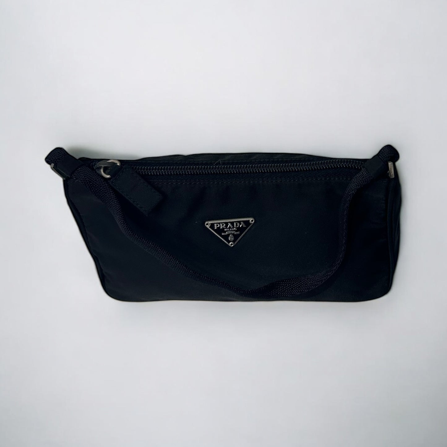 Early 2000s Prada Black Nylon Hand Bag