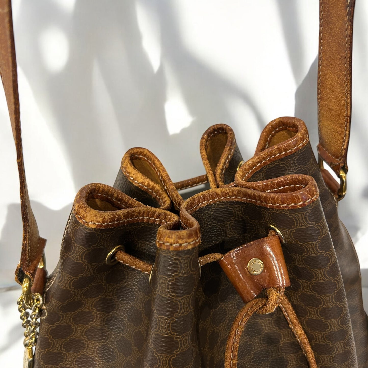 Vintage Celine Macadam bucket bag