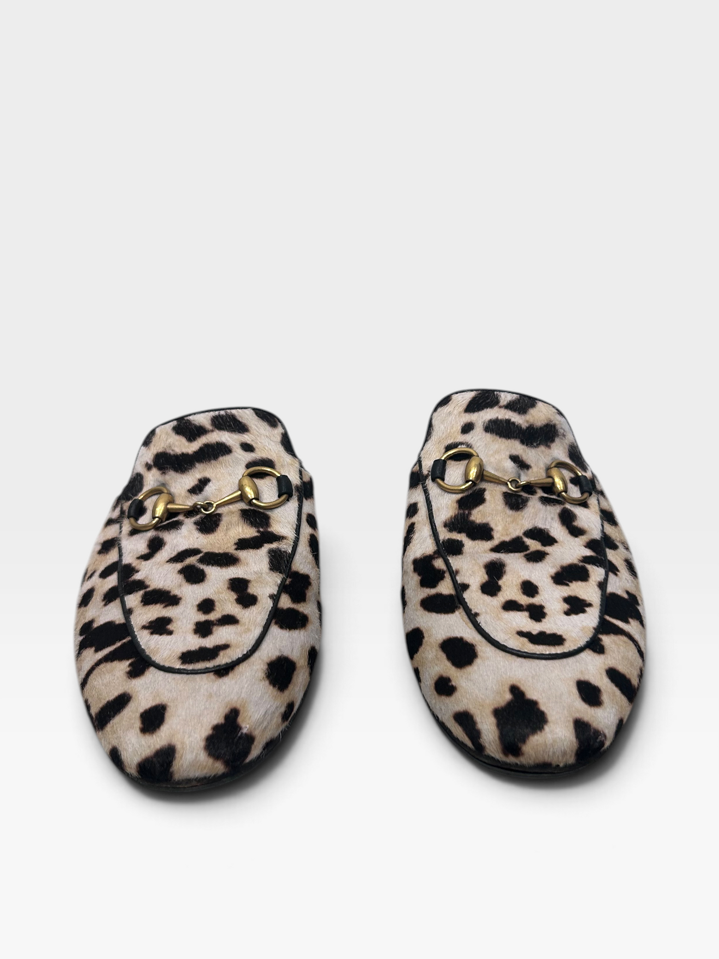 Gucci Leopard Print Horsebit Mule Loafers