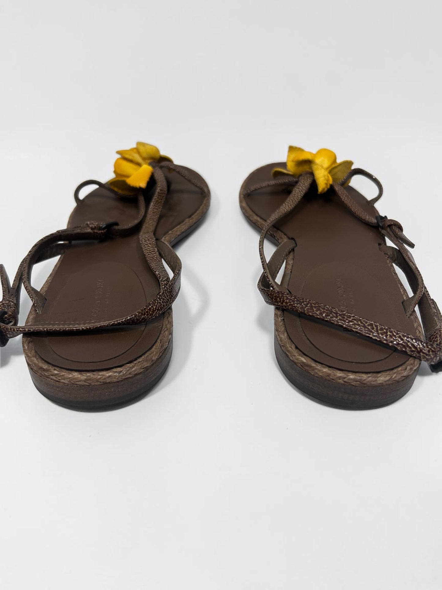 Bottega Veneta Yellow Flower Flat Sandals | 2010