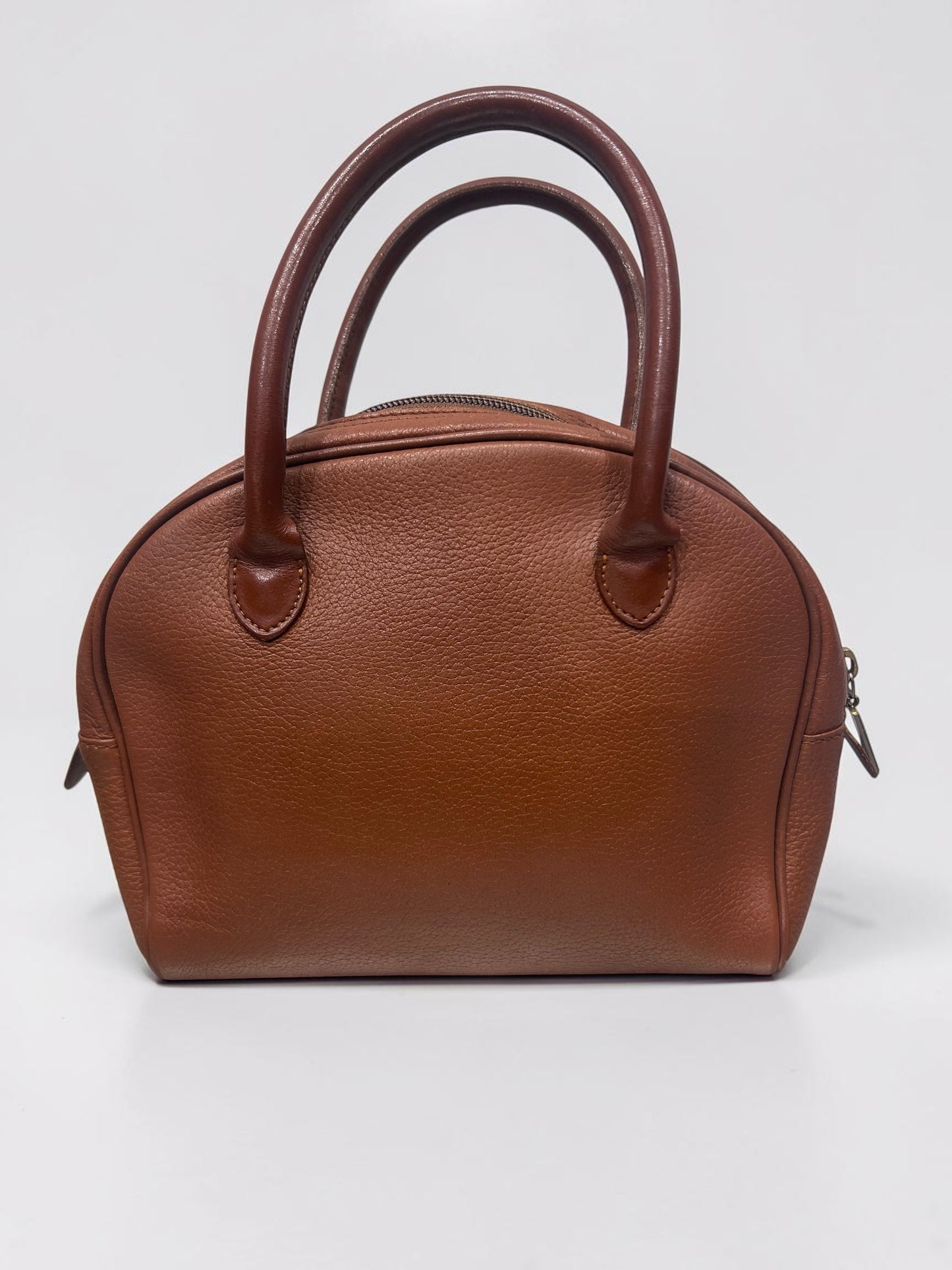 Vintage Burberry Brown Leather Dome Handbag | Late 1990s – Early 2000s