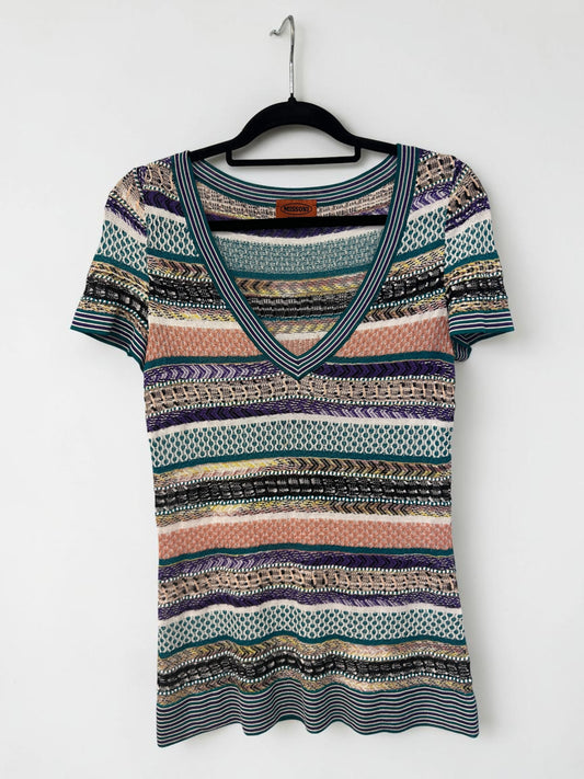 Vintage Missoni Knit V-Neck Top |Early 2000s