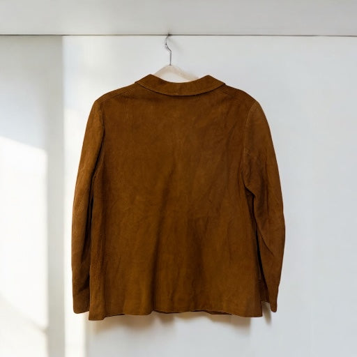 Vintage Suede wood buttons jacket