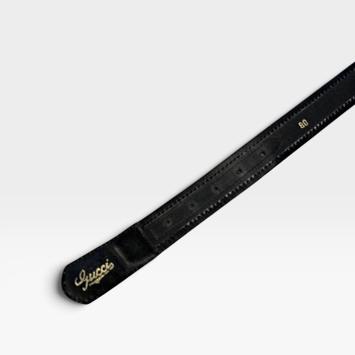 Vintage Gucci Black GG Monogram Belt | Late 1980s