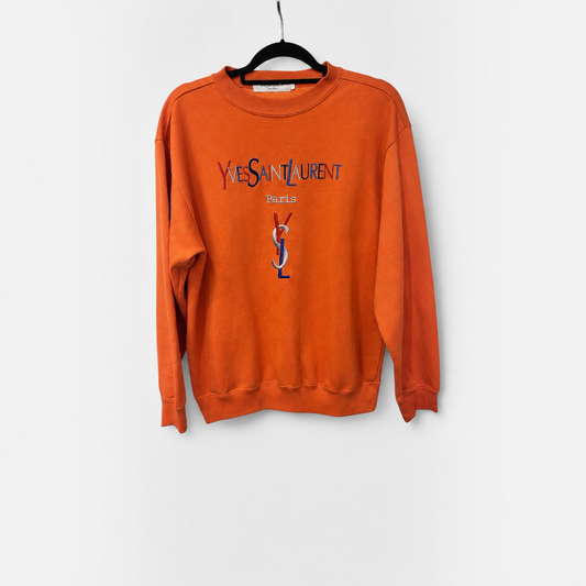 Vintage Yves Saint Laurent Logo Sweatshirt|1990s