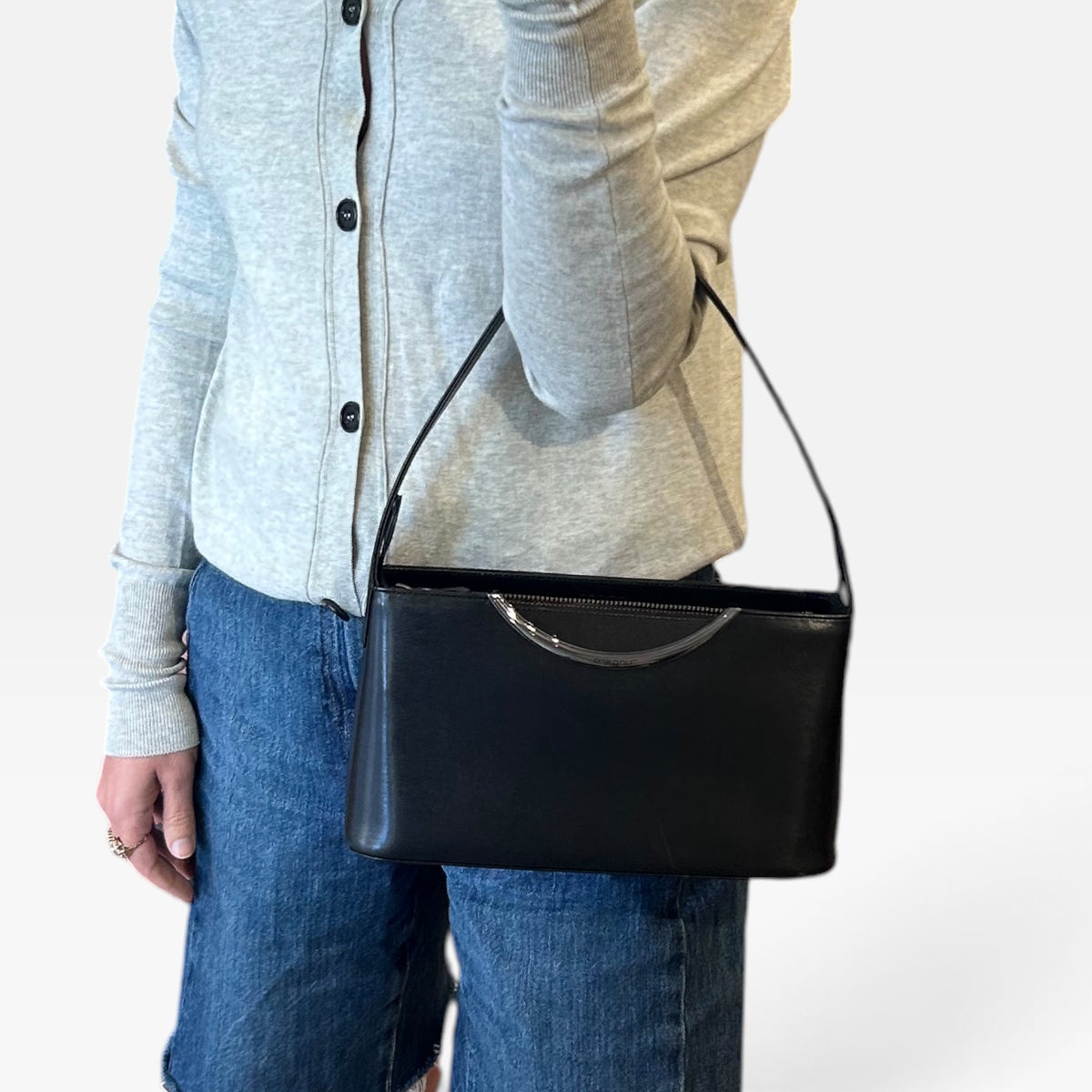 Vintage Ungaro Paris Black Shoulder Bag | Early 2000s