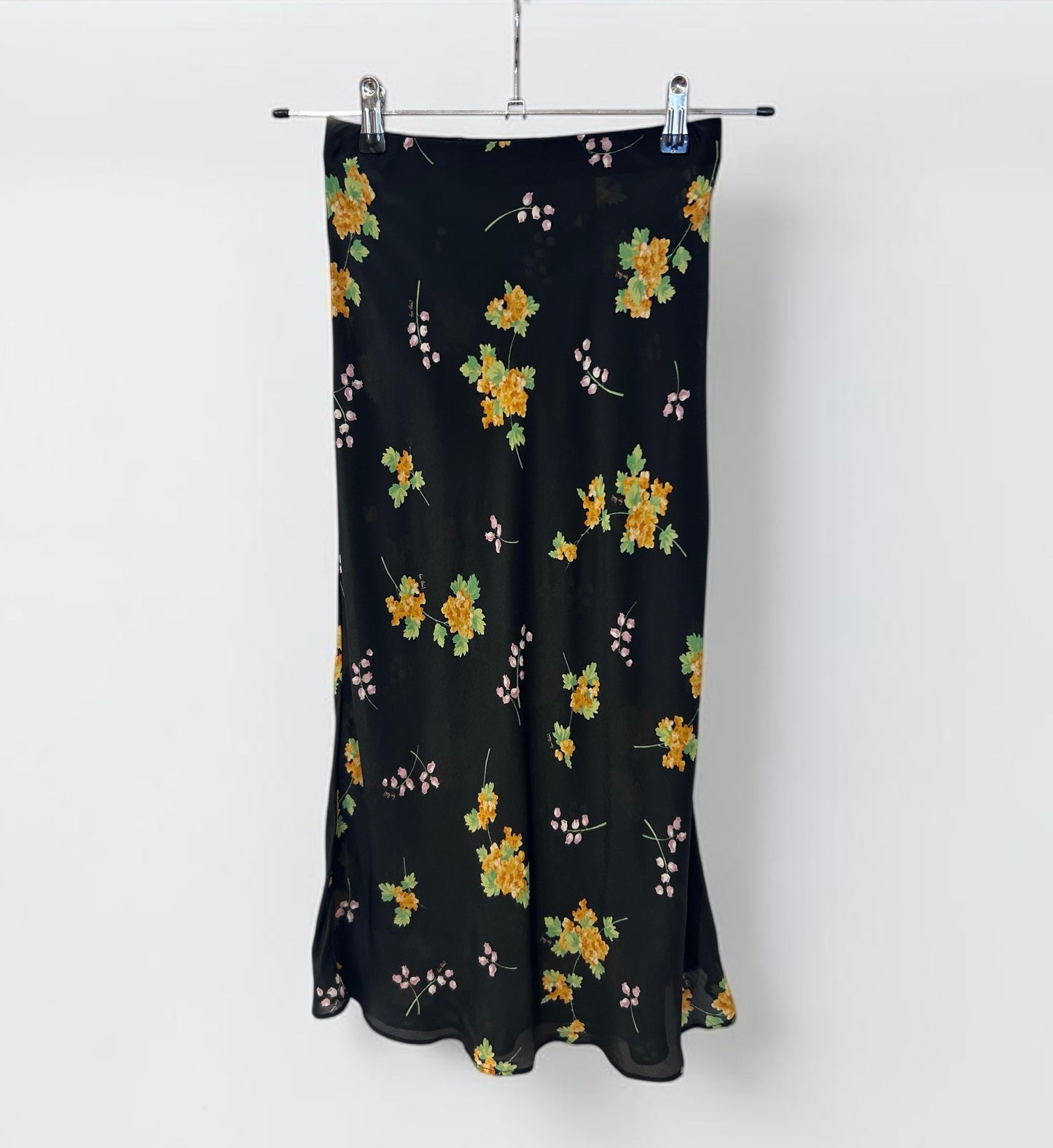 Réalisations Par Silk Floral Midi Skirt