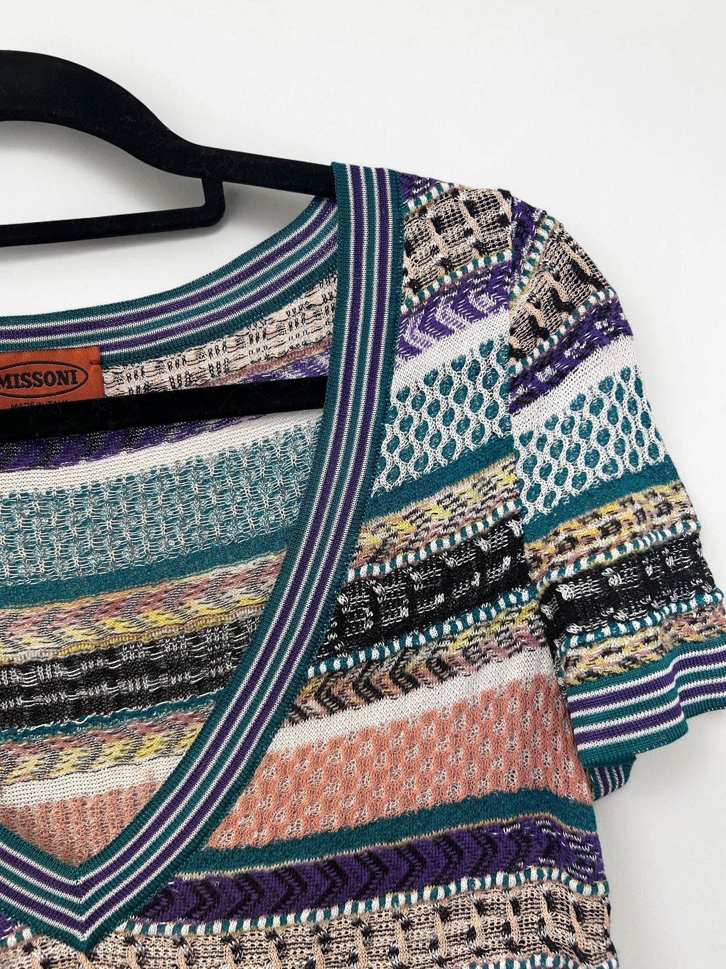 Vintage Missoni Knit V-Neck Top |Early 2000s
