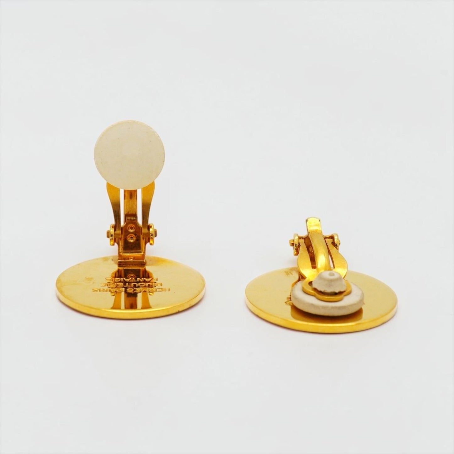Vintage Hermès Paris Medallion Clip-On Earrings |Late 1980s -Early 1990s