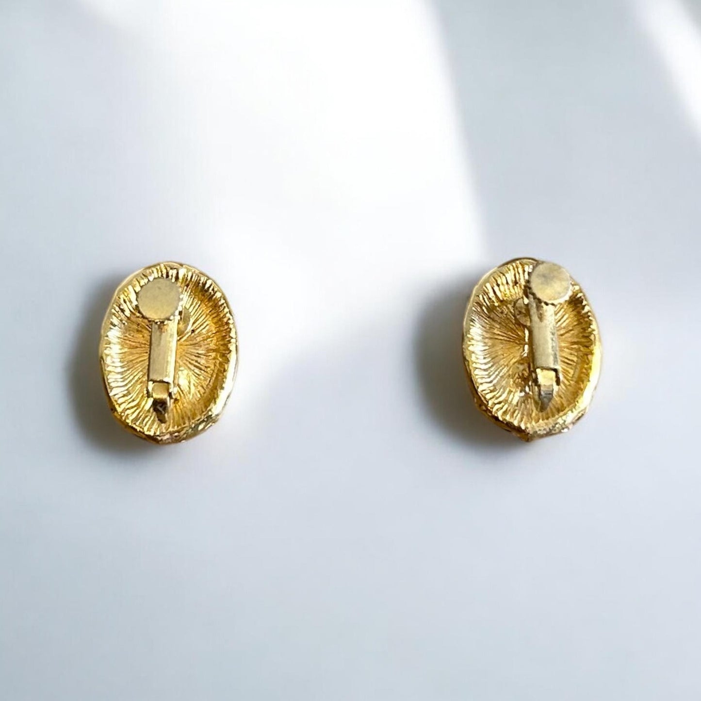 Vintage Faux Pearl & Crystal Clip-On Earrings