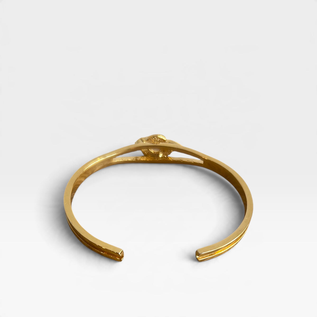 Vintage Gold-Plated Crystal Cuff Bracelet | 1990s