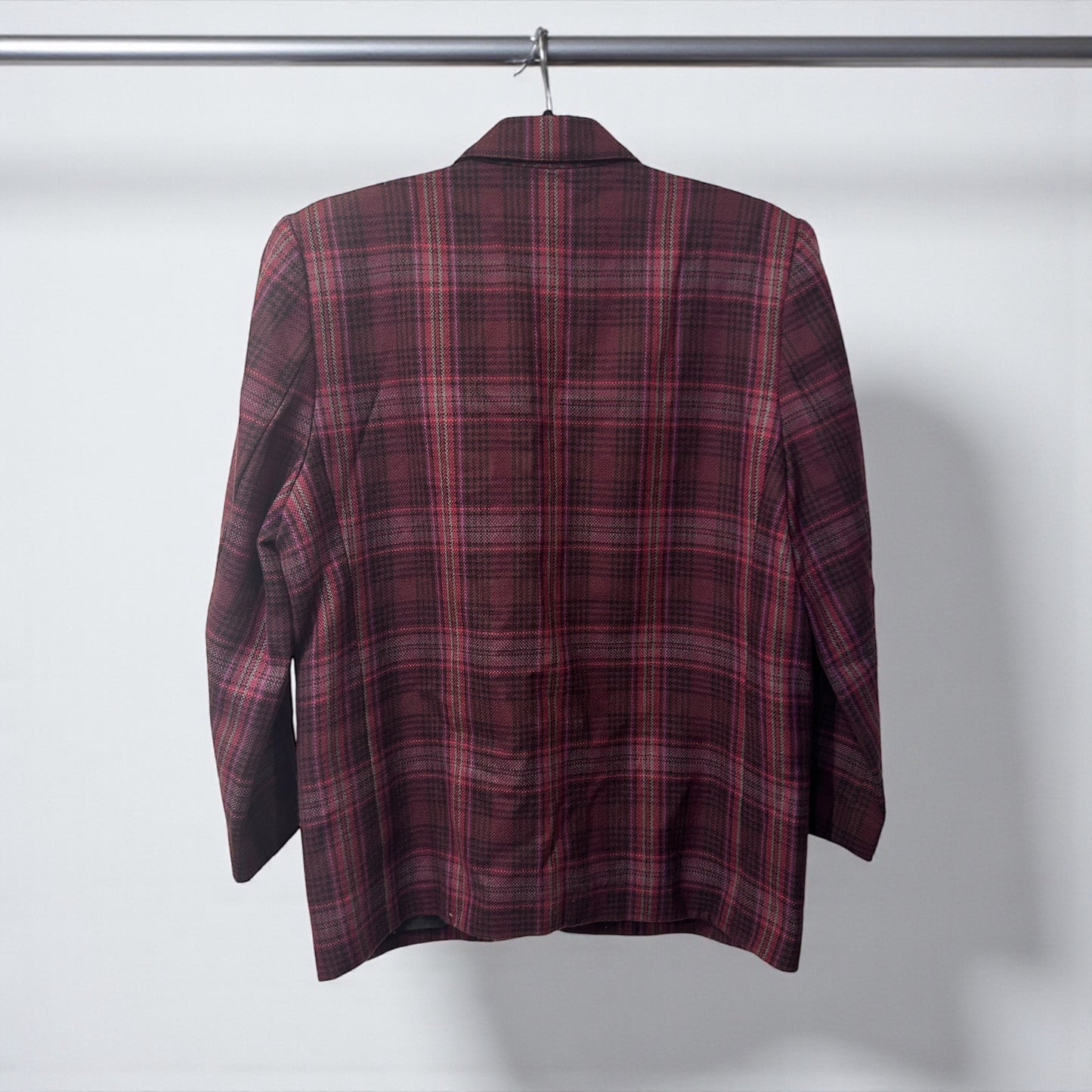 Vintage Paul Lemaire Plaid Wool & Cashmere Blazer