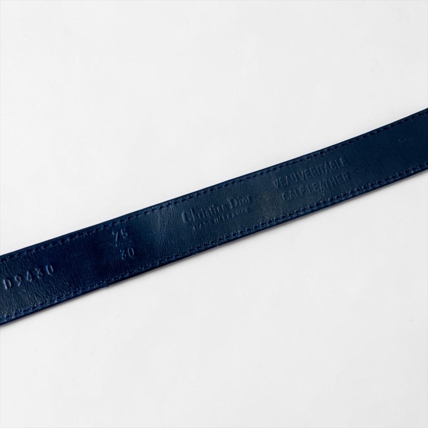 Vintage Christian Dior Chain Link Leather Belt | 1980s