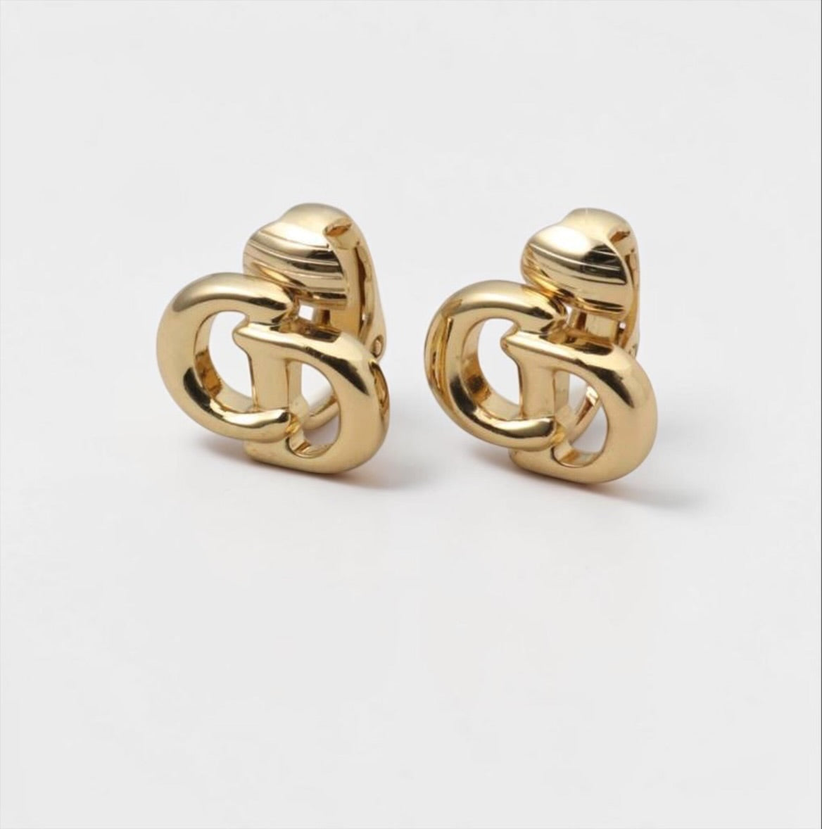 Vintage Christian Dior Gold-Plated Clip-On Earrings | 1990s