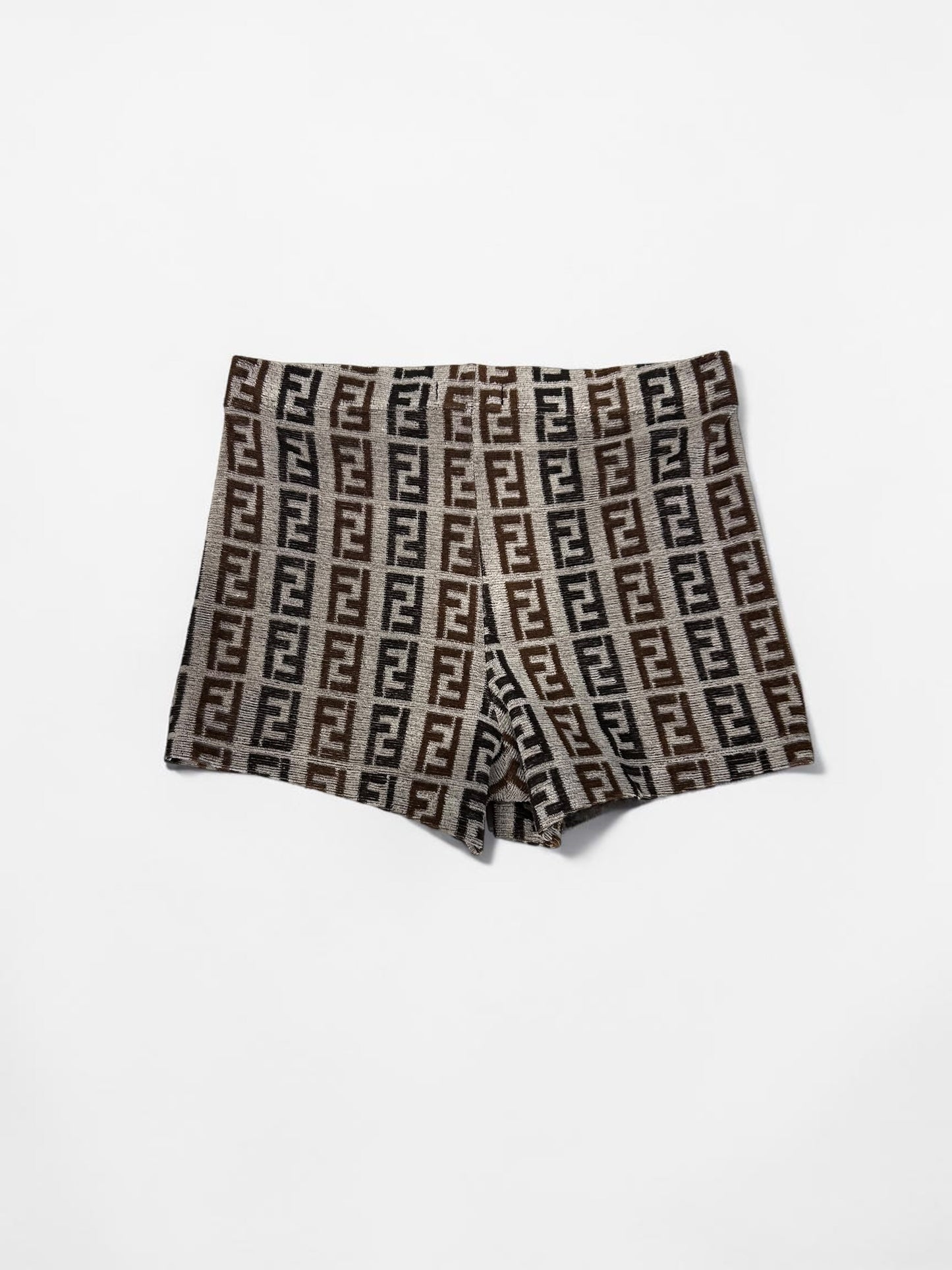 Vintage Fendi Zucca Knit Shorts |Late 90s -Early 2000s