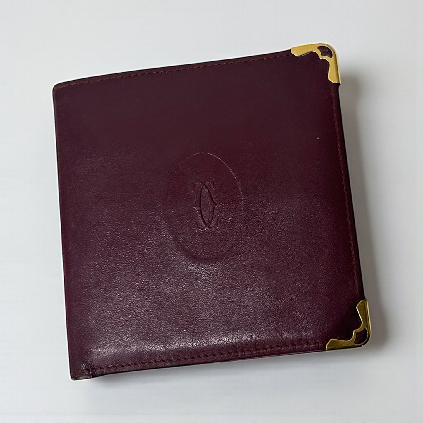 Vintage Cartier Burgundy Leather Wallet