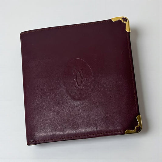 Vintage Cartier Burgundy Leather Wallet