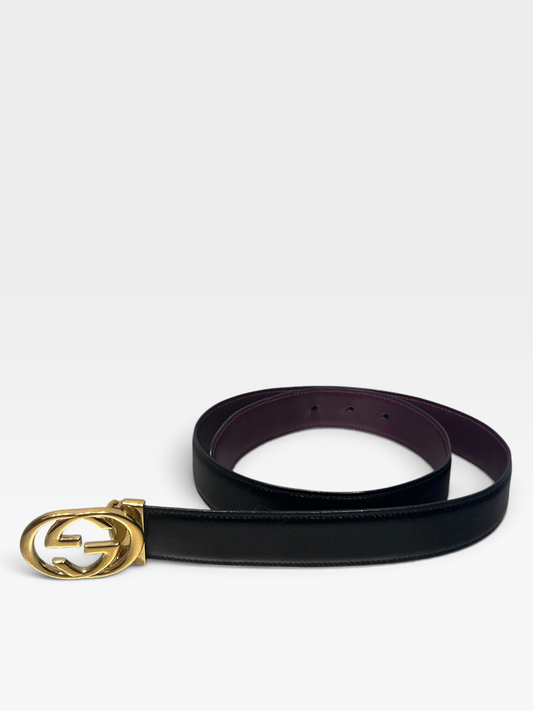 Vintage Gucci Reversible Leather GG Belt | Early 2000s