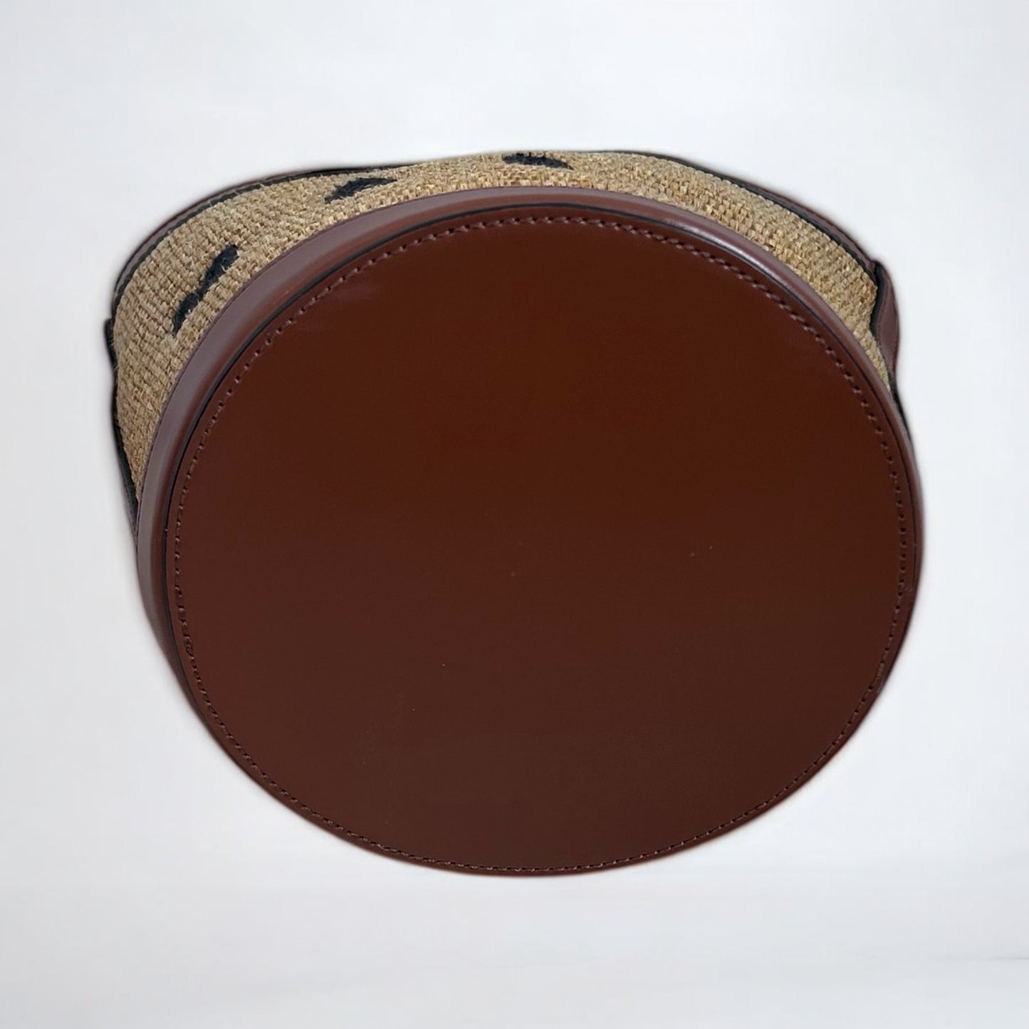 Marni Raffia & Leather Logo Tote Bag