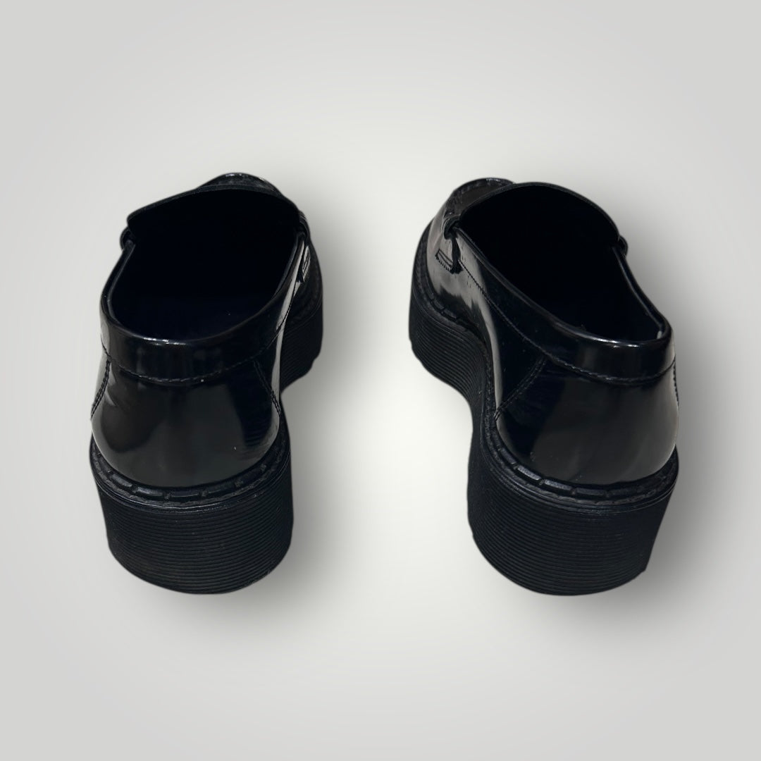 TOD’S Black Patent Leather Platform Loafers