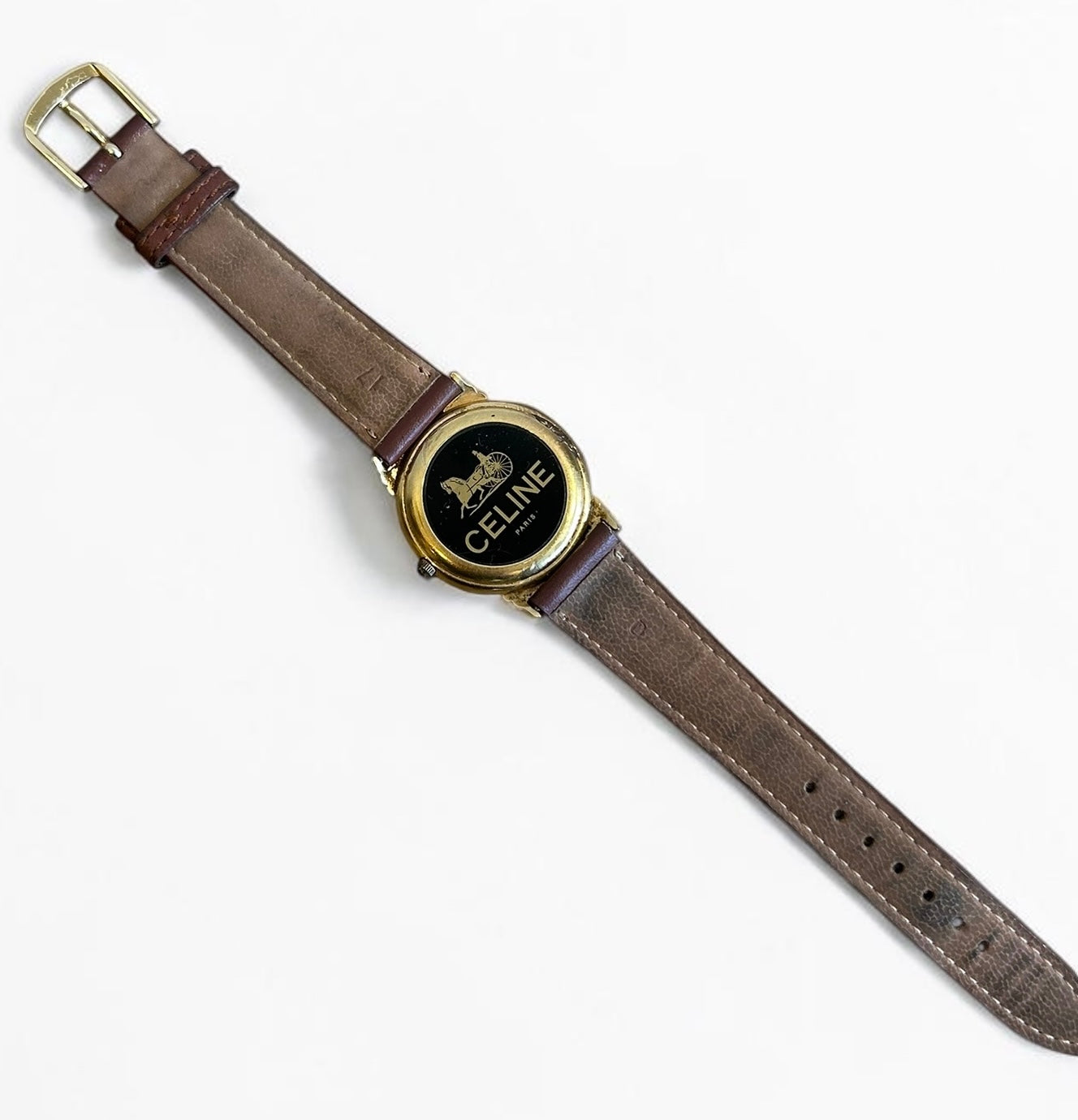 Vintage CELINE Gold Plated Watch|1990s