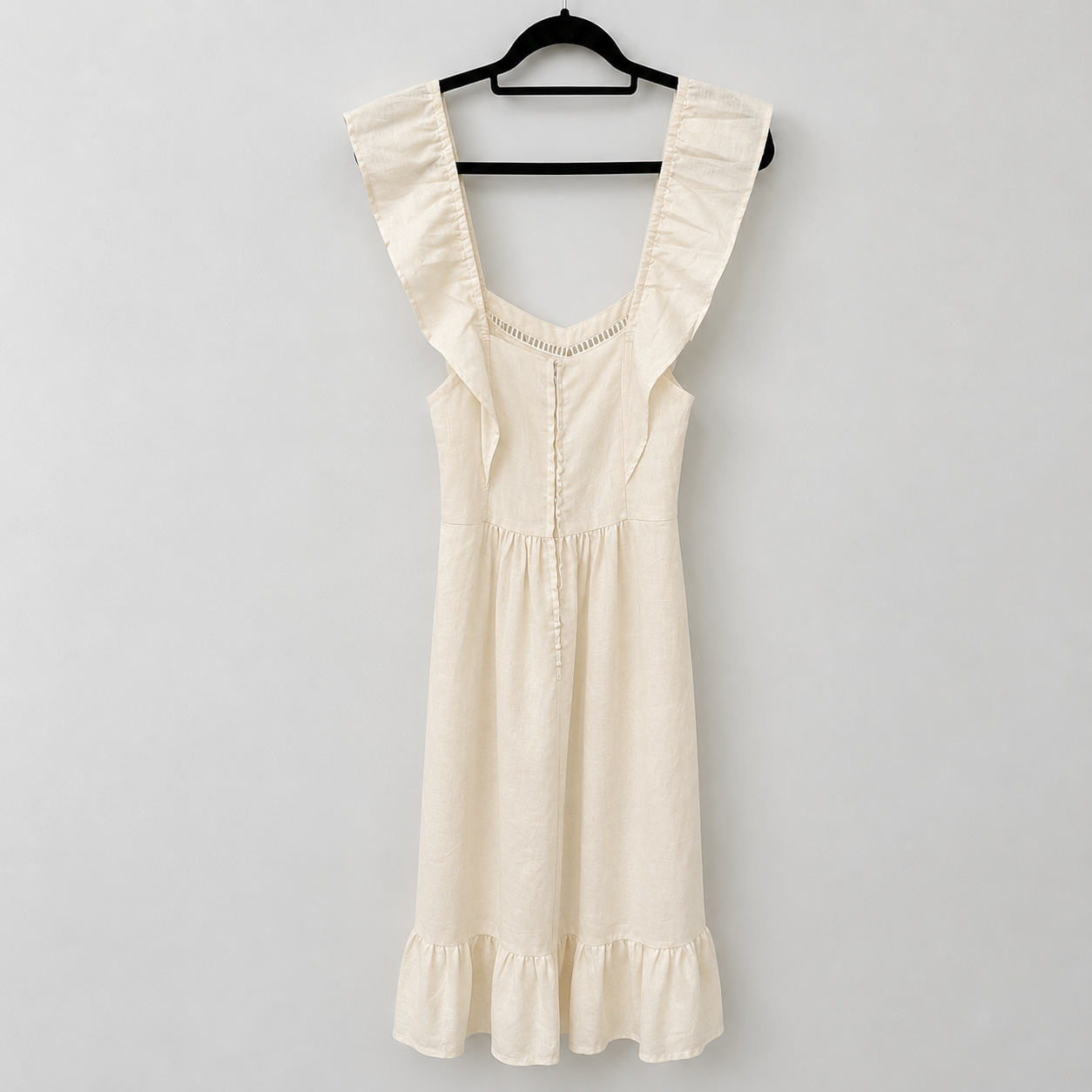 Archive Gottex Israel Cotton Ruffle Dress|Circa 1978–1984