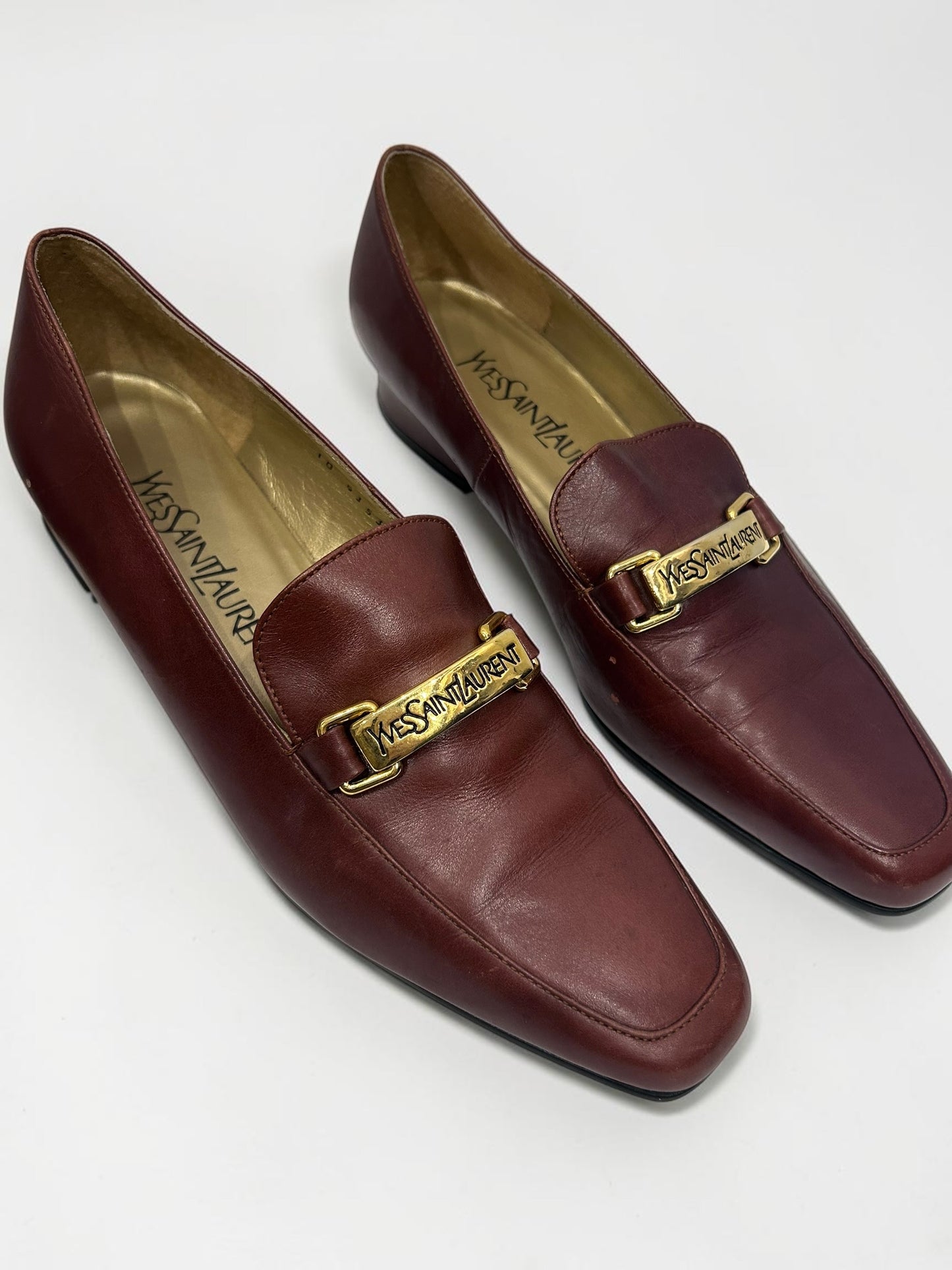 Vintage Yves Saint Laurent Vintage Leather Loafers|90s