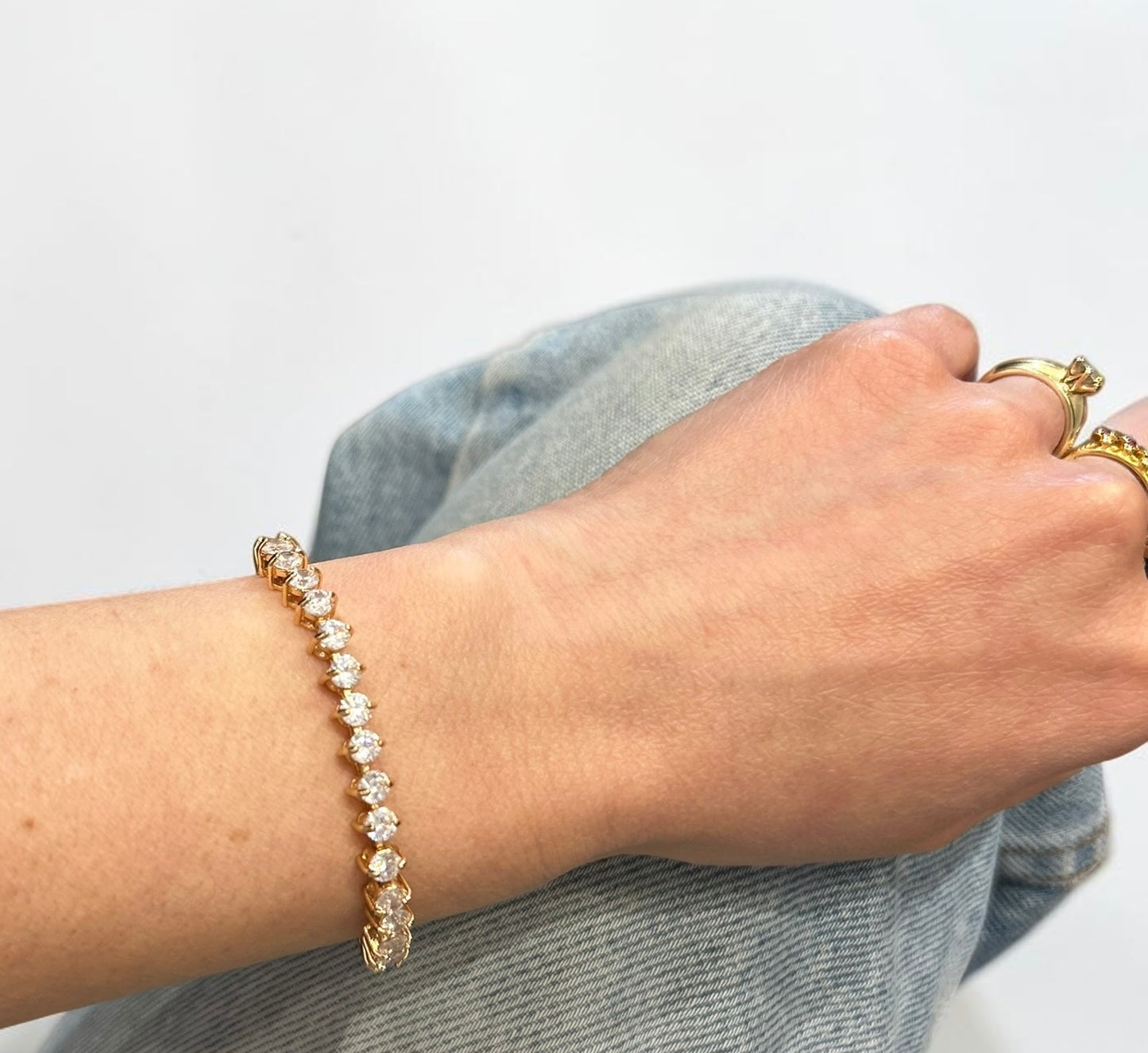 Gold Plated Tennis Bracelet| Late 90s