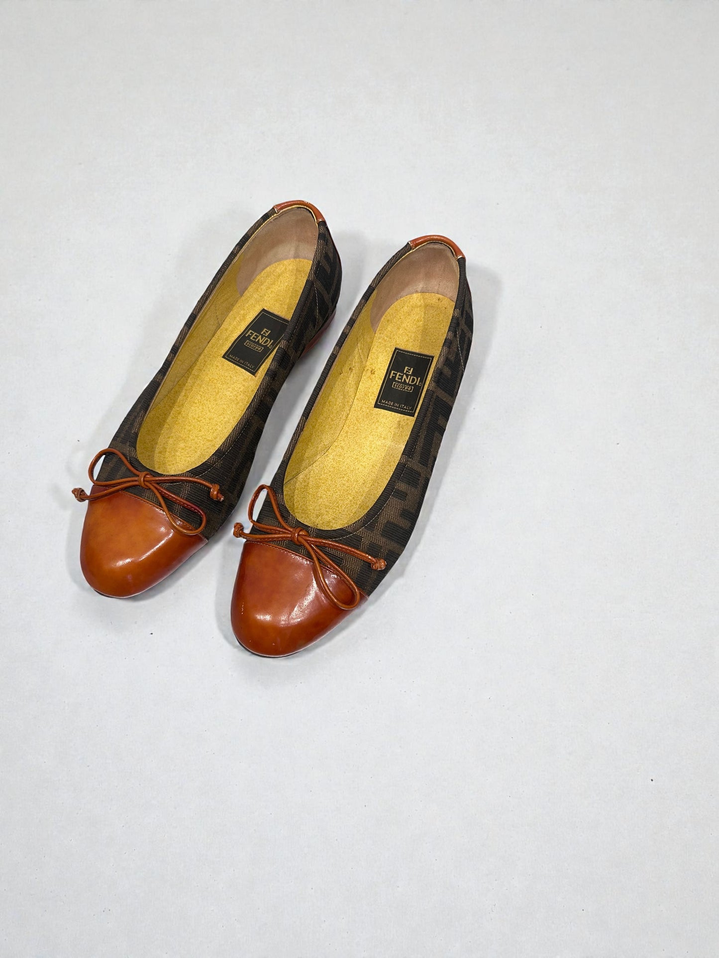 Vintage Fendi Zucca Ballet Flats| Early 2000s