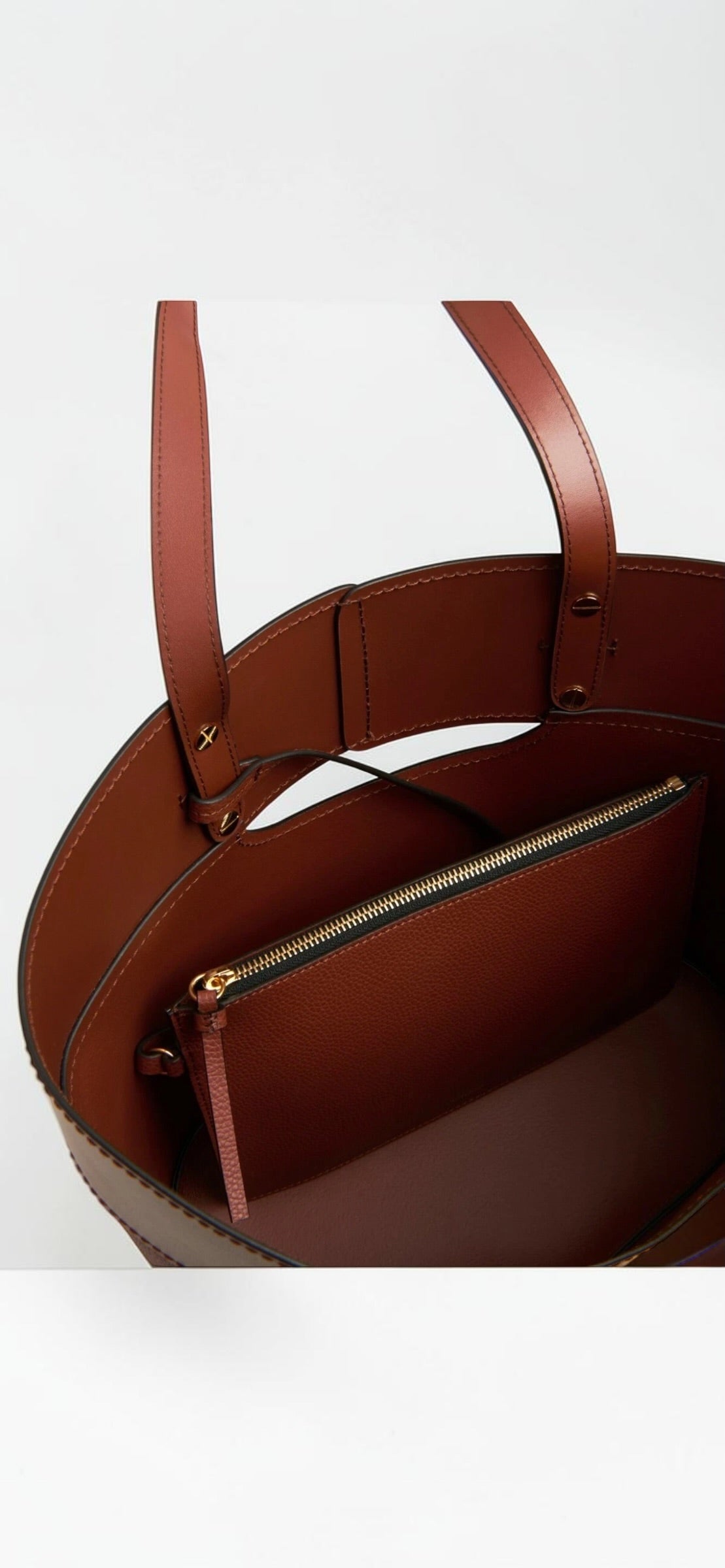 Chloé Brown Leather Tote Bag with Padlock| SS 2020