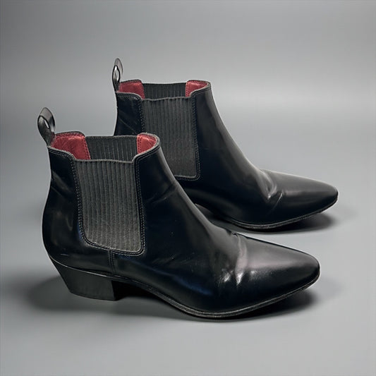 Maje Black Leather Chelsea Boots