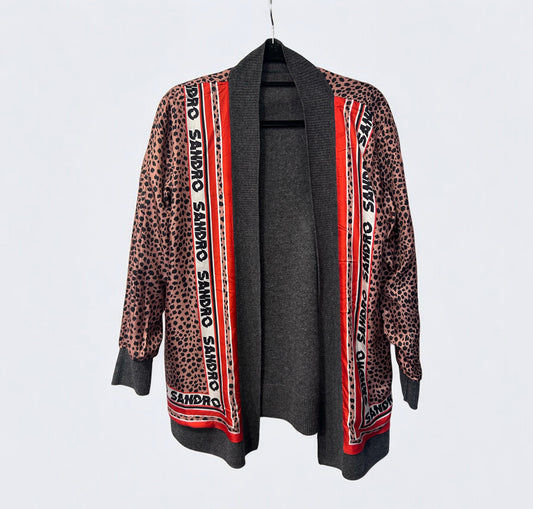 Sandro Paris Reversible Wool Cardigan