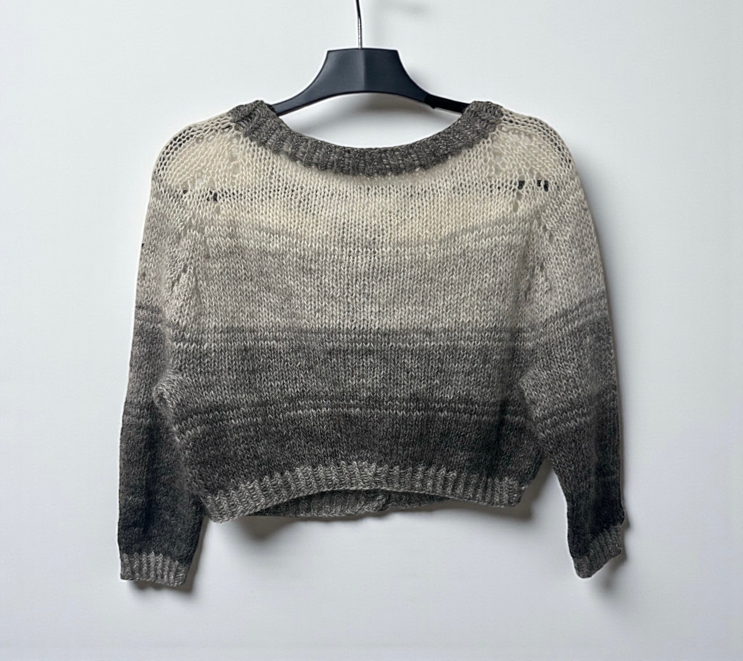 Vintage Hand Knitted Wool Crop Cardigan