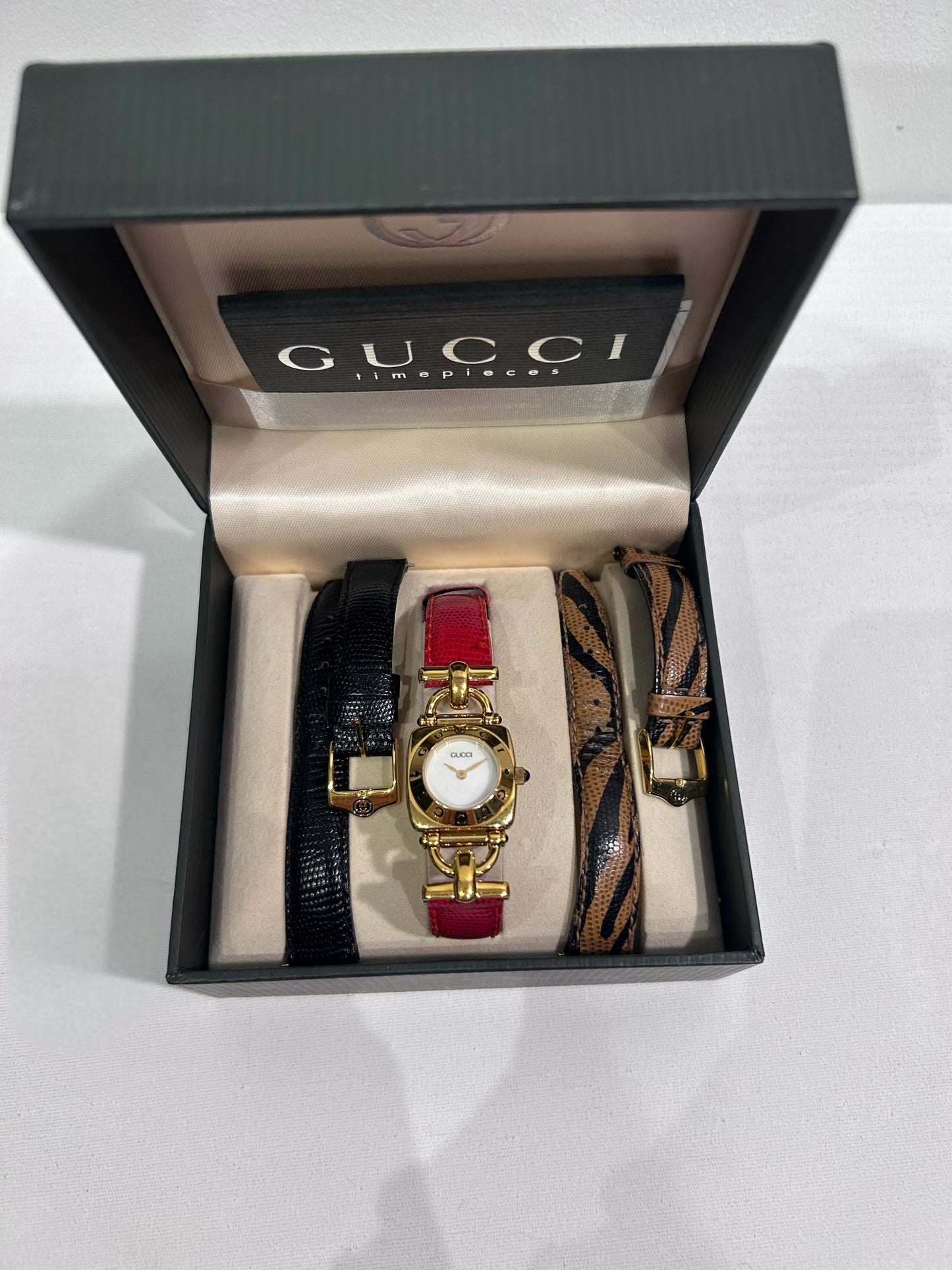 Vintage Gucci Interchangeable Strap Watch Set| 1990