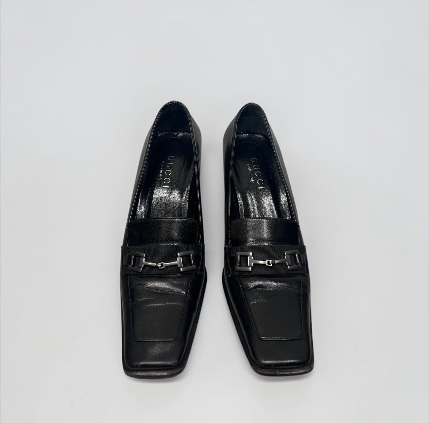 Vintage Gucci Leather Horsebit Block Heel Pumps | Late 1990s–Early 2000s