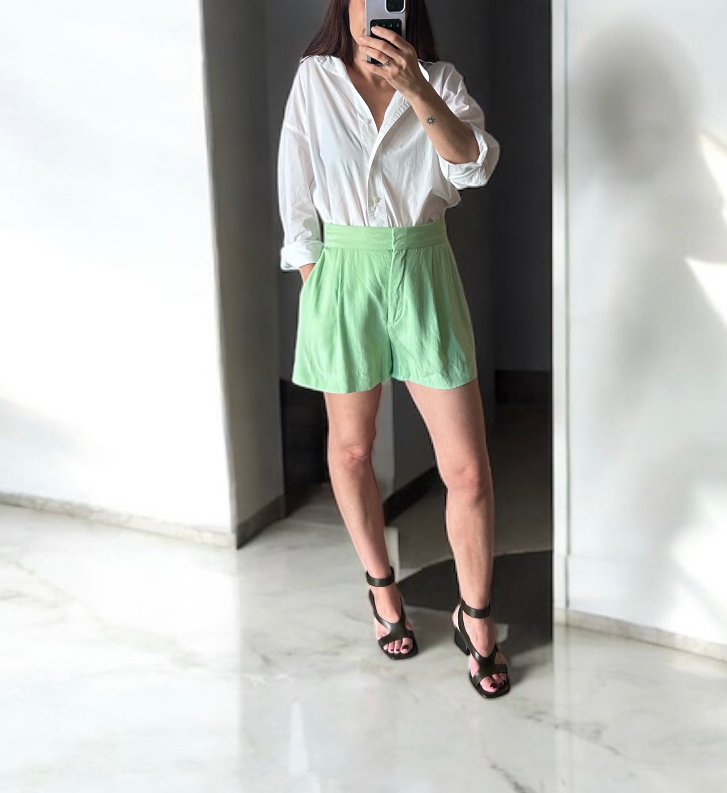Sandro Mint Green Shorts