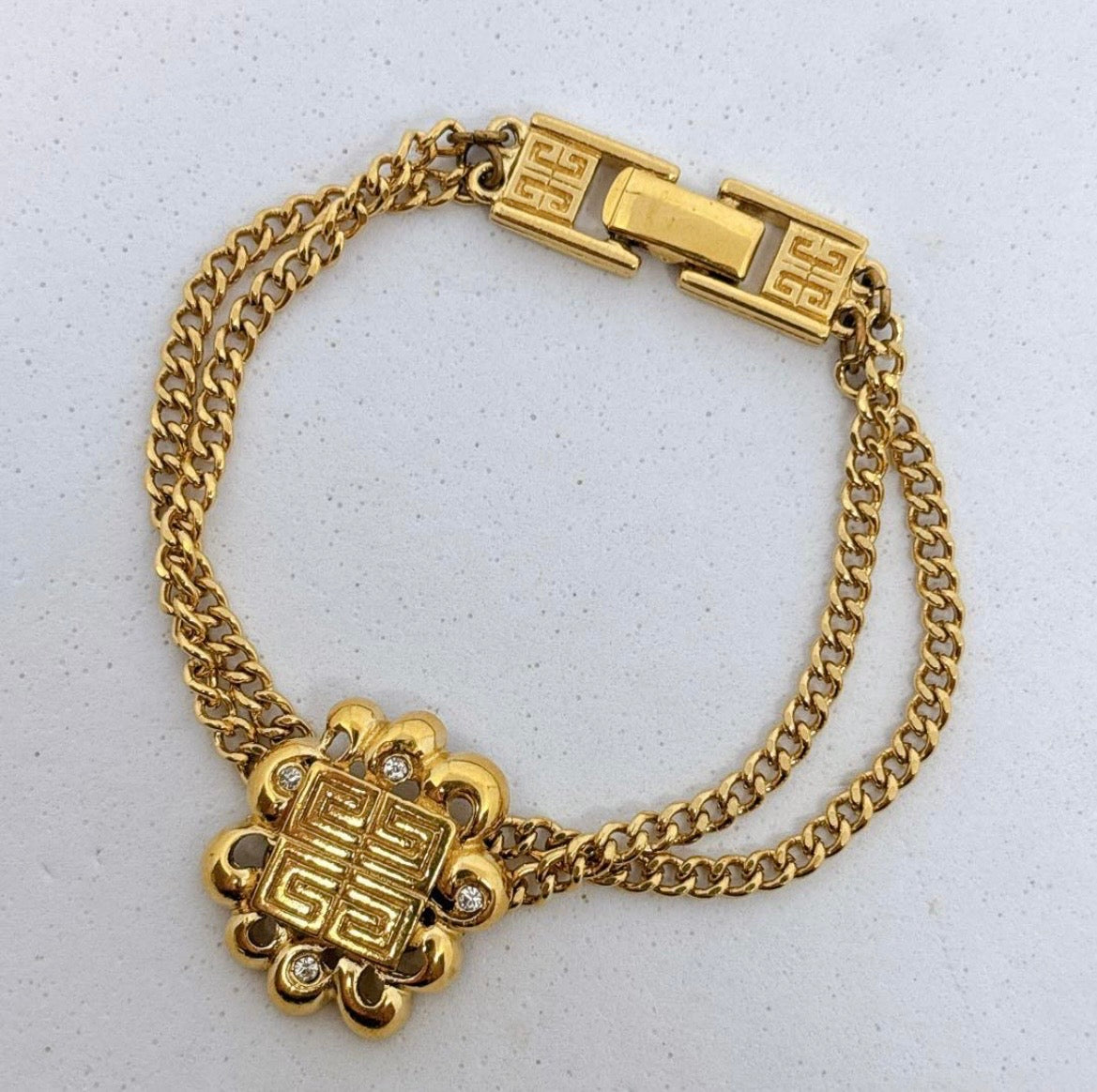 Vintage Givenchy Gold-Plated Chain Bracelet | 1990s
