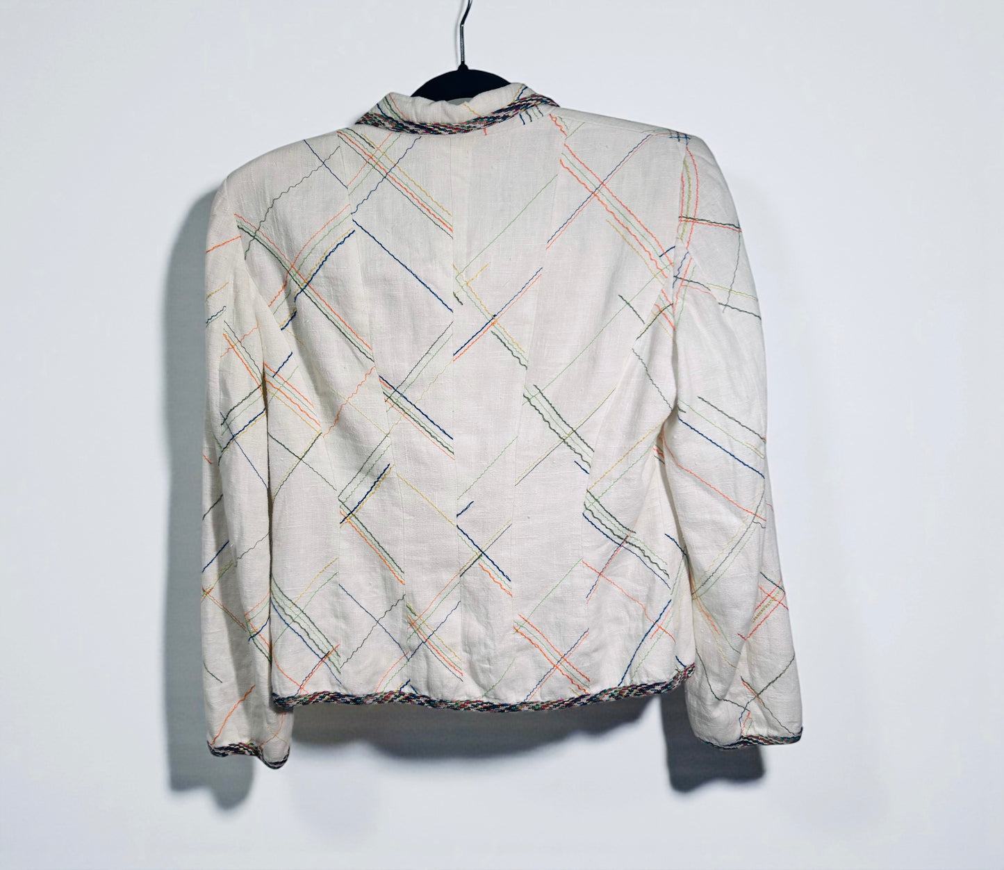 Vintage Moschino “Cheap and Chic” Linen Embroidered Jacket