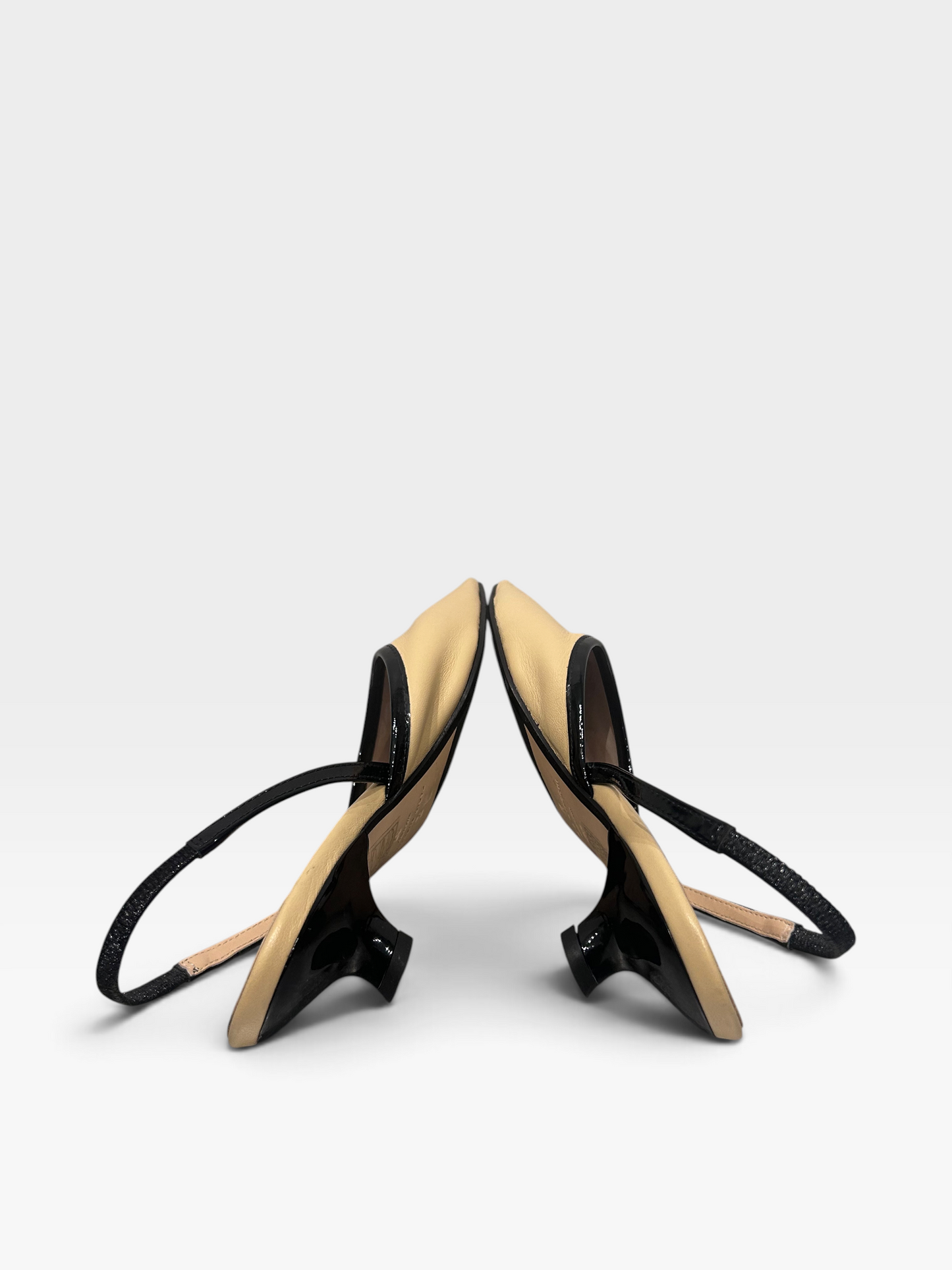 Fabio Rusconi Leather Slingback Kitten Heels