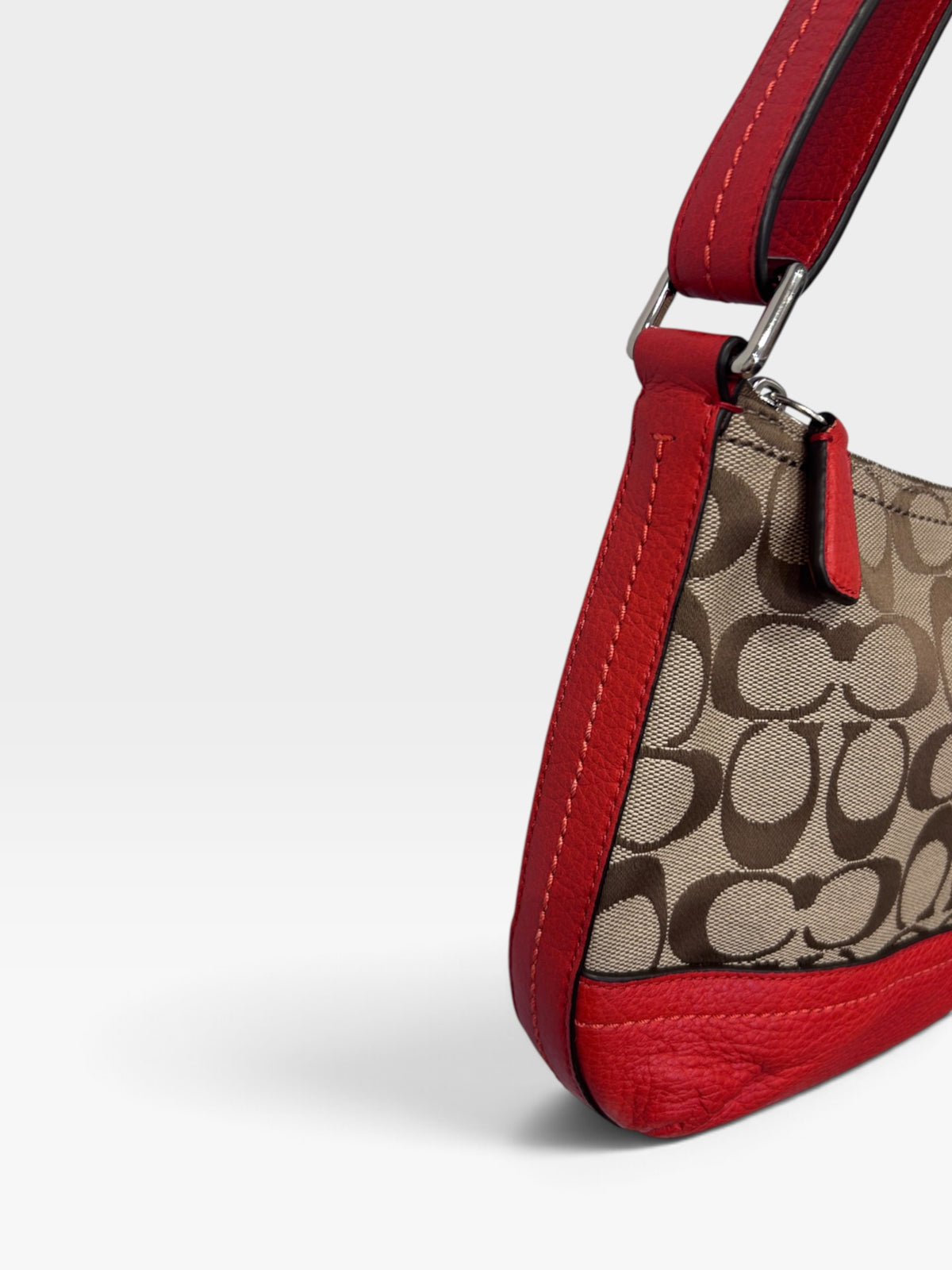 Vintage Coach Signature Monogram Shoulder Bag|Early 2000d