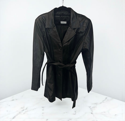 Vintage Nina  Leather Belted Jacket