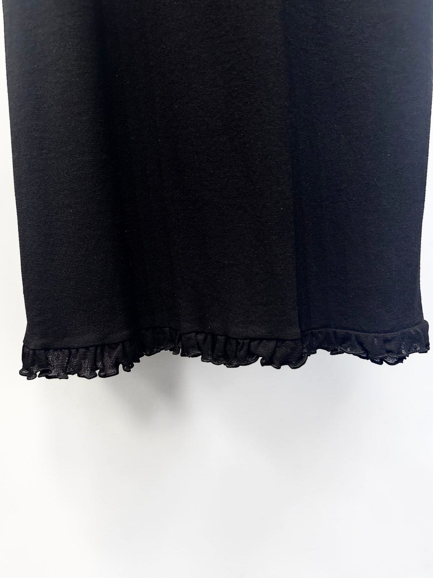 Vintage Morgan Black Lace Trim Midi Slip Dress| Early 2000s
