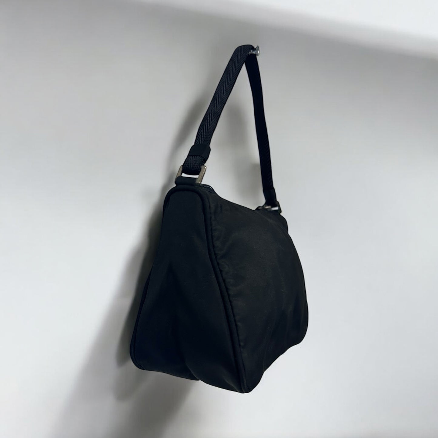 Early 2000s Prada Black Nylon Hand Bag