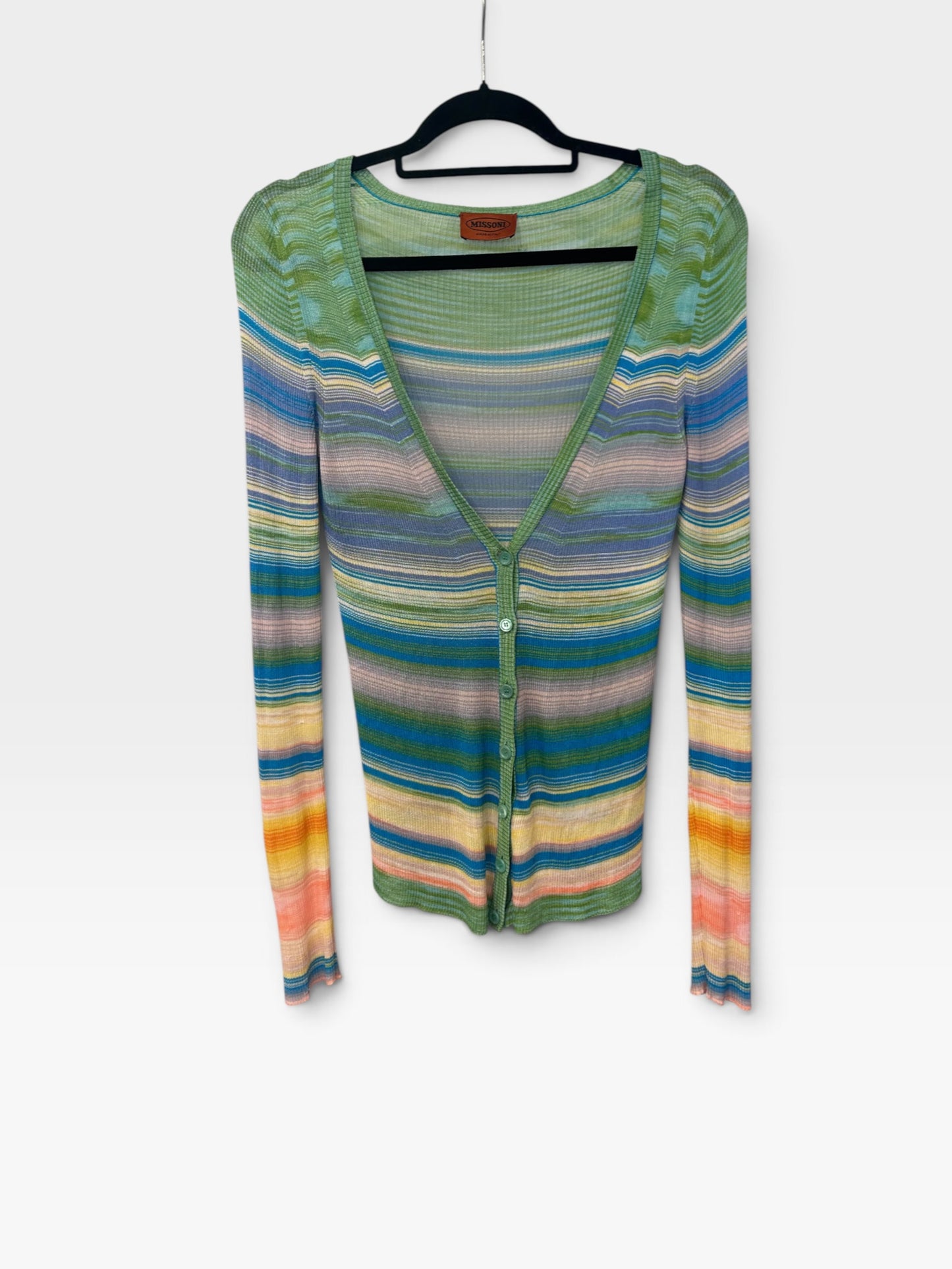 Vintage Missoni Striped Knit Cardigan|Early 2000s