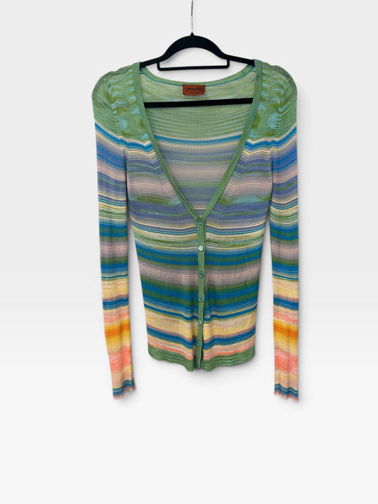 Vintage Missoni Striped Knit Cardigan|Early 2000s
