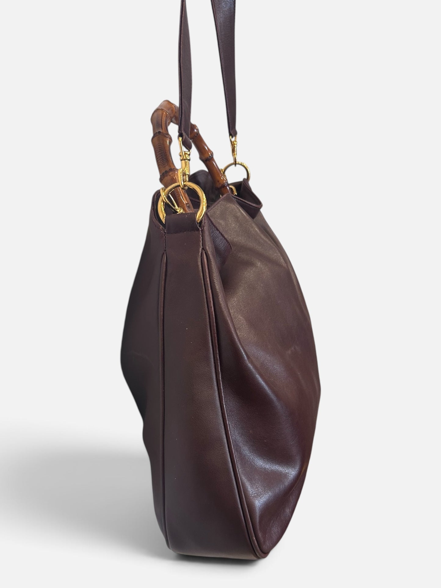 Vintage Gucci Bamboo Leather Bag |Tom Ford Era, Early 2000s